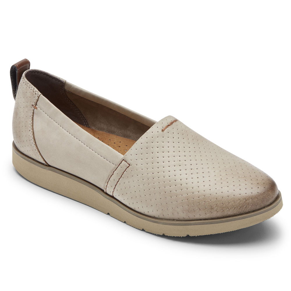 Slip-Ons Rockport Mujer Mexico - Cobb Hill Laci Beige - FXLGZ5921